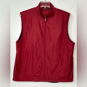 Pro‎ Tour Red Vest Full Zip Golf Lined Vest Men Size Large